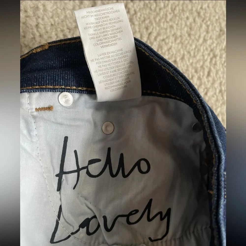 Boden The Edinburgh Jean Gold Piping Stretch Women’s Sz US 10 UK 14 High Rise - Picture 16 of 16